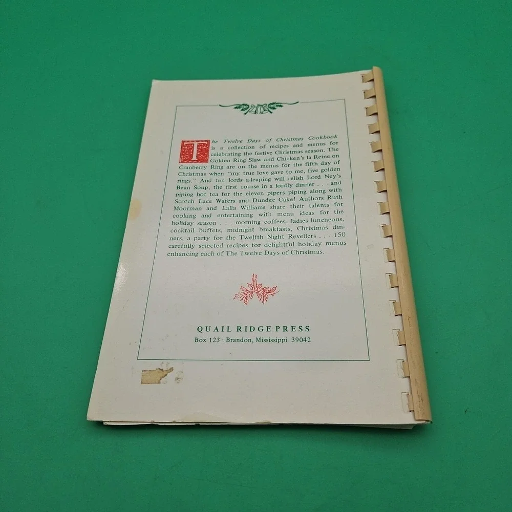 The‎ Twelve Days of Christmas Vintage Cookbook By Ruth Moorman & Lalla Williams